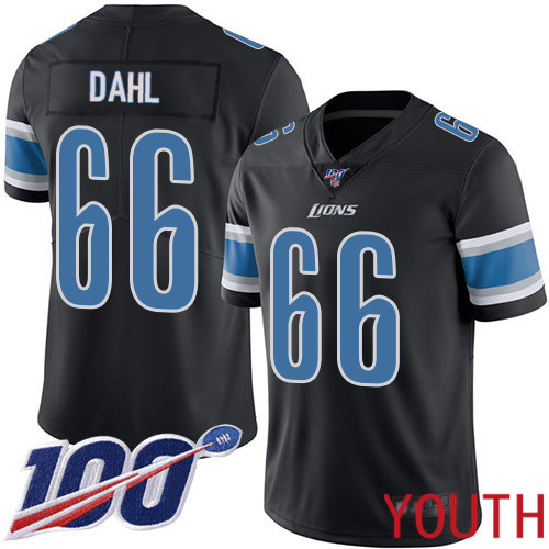 Detroit Lions Limited Black Youth Joe Dahl Jersey NFL Football #66 100th Season Rush Vapor Untouchable